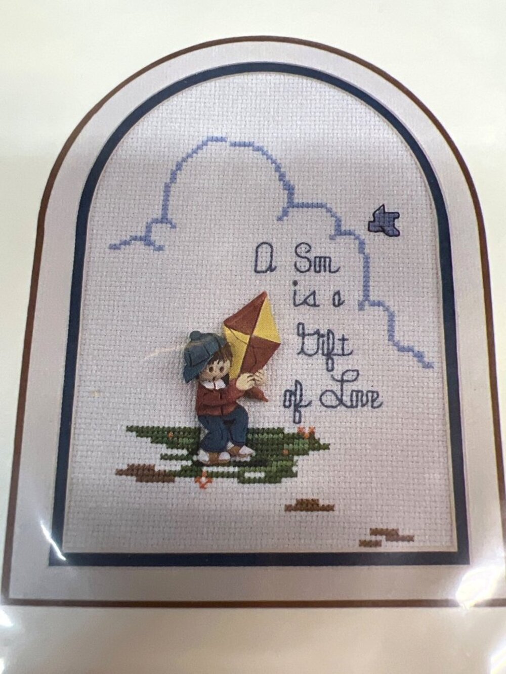 A Son Is A Gift Of Love Cross-Stitch Pattern Bas-Relief Figure Eleanor LaBerge